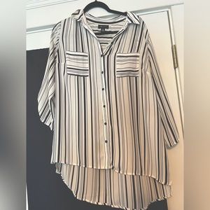 AB Studio dress shirt black/white size XL gently used